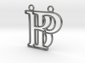 Monogram with initials B&P in Natural Silver