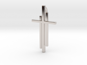 Calvary Cross Pendant - Christian Jewelry in Platinum
