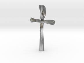 Twist Cross Pendant - Christian Jewelry in Natural Silver