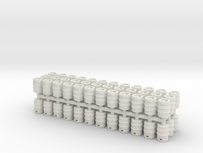 Beer Barrel. HO Scale (1:87) in White Natural Versatile Plastic