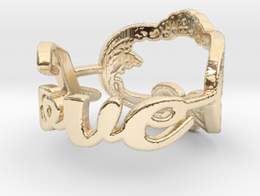 Love Ring in 14k Gold Plated Brass: 1.5 / 40.5