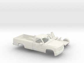 1/64 1999-02 ChevySilverado RegCab Long Bed Kit in White Natural Versatile Plastic