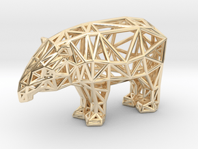 Baird's Tapir (adult male) in 14k Gold Plated Brass