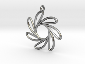 Seven water drop functions pendant in Polished Silver