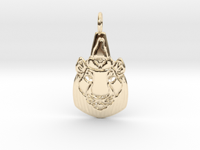 Bast-Mut or Sekhmet-Mut Pendant in 14k Gold Plated Brass