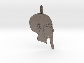 Ptah in Polished Bronzed-Silver Steel
