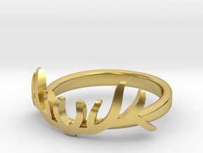 Elk Antler Ring 1 in Polished Brass: 7 / 54