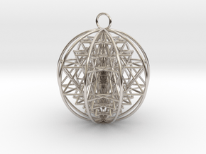 3D Sri Yantra 9 Sided Optimal 2.2" in Platinum