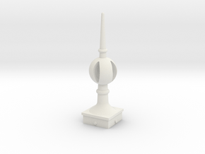 Signal Finial (Open Ball) 1:24 scale in White Natural Versatile Plastic