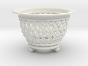 Neo Pot Spiral  2.5in.  in White Natural Versatile Plastic