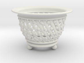 Neo Pot Spiral 3in.  in White Natural Versatile Plastic