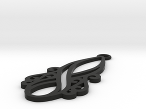 Lorelei pendant in Black Premium Versatile Plastic: Small