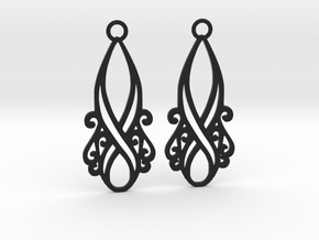Lorelei earrings in Black Natural Versatile Plastic: Small