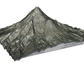 Mt Taranaki Map - 9" Contour in Full Color Sandstone