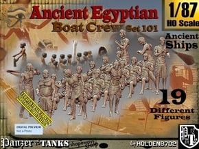 1/87 Ancient Egyptian Boat Crew Set101 in Tan Fine Detail Plastic