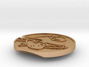 Buttcoin Cigar Stand with Smokebutt Logo (one half in Polished Bronze