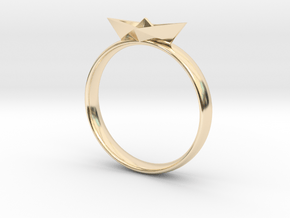 Paper Boat Ring in 14k Gold Plated Brass: 3.5 / 45.25