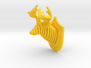Deer head in Yellow Processed Versatile Plastic