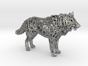 Wolf in Natural Silver