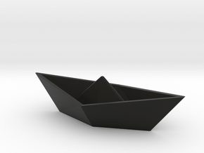 paper boat in Black Premium Versatile Plastic