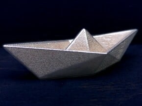 Paper Boat steel in Polished Bronzed-Silver Steel