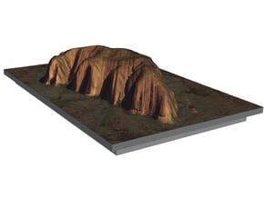 Uluru / Ayers Rock Map in Glossy Full Color Sandstone