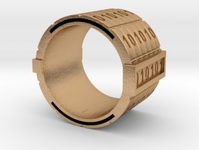 binary-ring-9US in Natural Bronze