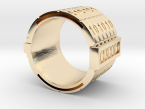 binary-ring-9US in 14k Gold Plated Brass