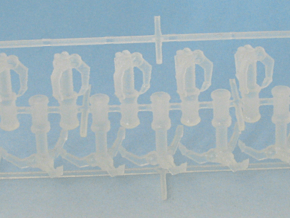 10 grappling hooks in Tan Fine Detail Plastic