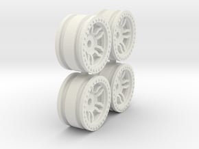 Orlandoo RC Wheels - V1 2mm offset in White Natural Versatile Plastic
