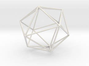 Isohedron small in White Natural Versatile Plastic