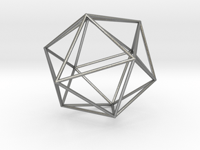 Isohedron small in Natural Silver