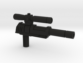 Megatron Pistol (3mm & 5mm grips) in Black Premium Versatile Plastic: Small