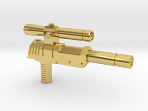 Megatron Pistol (3mm & 5mm grips) in Polished Brass: Small