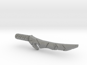 Orc Dagger (5mm, 4mm, 3mm grips) in Gray PA12: Small