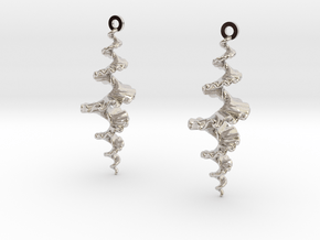 Fractal Sp. Earrings  in Platinum