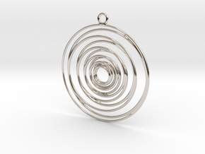 Whirlpool earrings in Rhodium Plated Brass