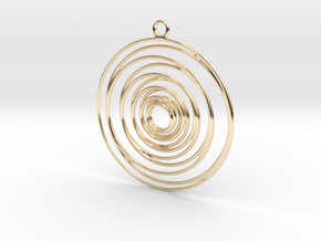 Whirlpool earrings in 14k Gold Plated Brass