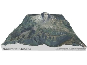 Mount St. Helens Map: 8.5"x11" in Full Color Sandstone