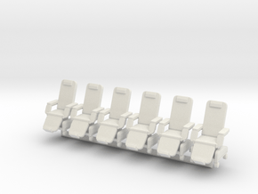 Dialysis Chair 01. HO Scale (1:87) in White Natural Versatile Plastic