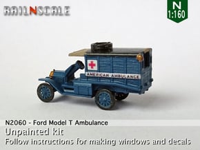 Ford Model T Ambulance (N 1:160) in Tan Fine Detail Plastic