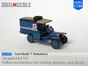 Ford Model T Ambulance (1/144) in Tan Fine Detail Plastic