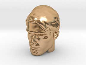 Superman head | Christopher Reeve in Polished Bronze (Interlocking Parts)
