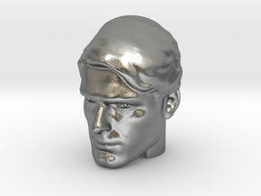 Superman head | Christopher Reeve in Natural Silver