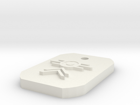 Corporal Dogtag in White Natural Versatile Plastic