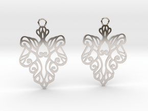 Alarice earrings in Rhodium Plated Brass: Small