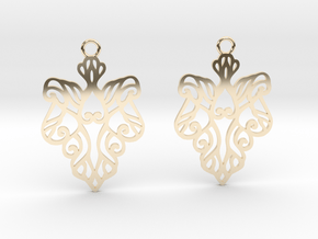 Alarice earrings in 14k Gold Plated Brass: Small