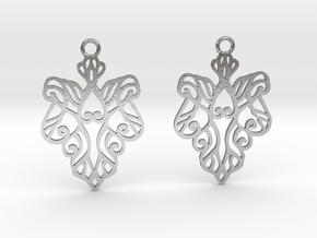 Alarice earrings in Natural Silver: Small