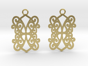 Ealda earrings in Natural Brass: Small
