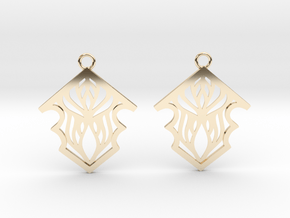 Earleen earrings in 14k Gold Plated Brass: Small